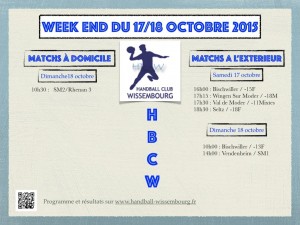 Programme weekend 17/18 octobre 2015